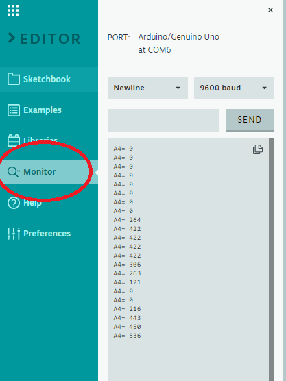 Arduino Create serie monitorea