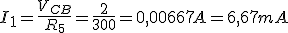I1 = VCB / R5 = 6,67 mA 